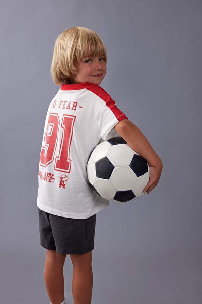 DeFacto Bedrucktes Kurzarm-T-Shirt mit Rundhalsausschnitt für Babys, Jungen, D1485A524SM