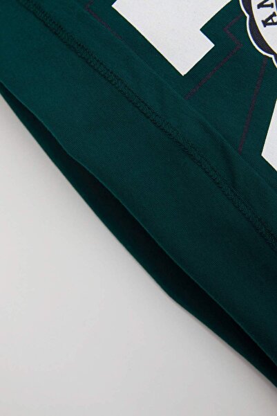 DeFacto Baby Boy 2 τμχ Σετ εμπριμέ κοντομάνικο μπλουζάκι με ελαστικό σορτς μέσης κάτω C6011A524SM