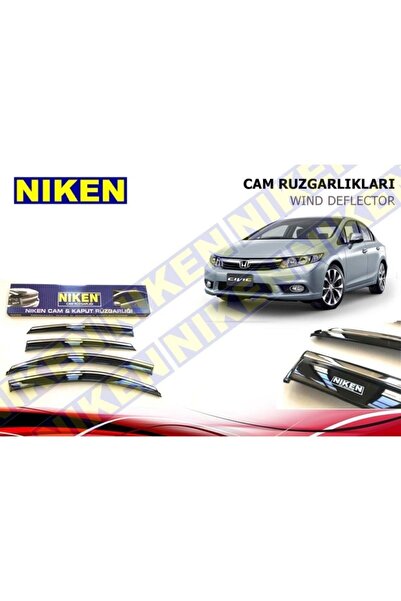 Niken Honda Civic Kromlu Cam Rüzgarlığı Fb7 2012-2015