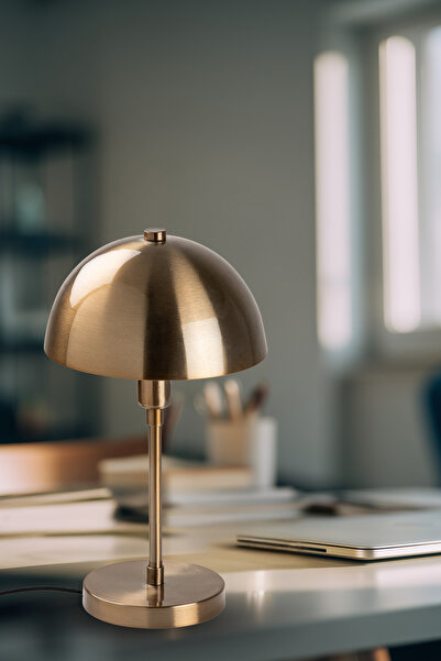 AmberLED Penumbra Masa Lambası, Metal Gövde, Kablolu Elektrikli, E14 Duy