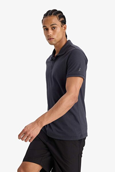 DeFacto Polo Neck Slim Fit T-Shirt - Slim Fit, Short Sleeve V2910Az24Sp