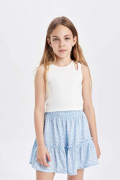 DeFacto Viscose Girl's Skirt - Floral Pattern, B4459A824SM