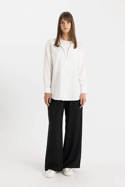 DeFacto Relaxed Fit Long Sleeve Tunic Shirt - C8855AX24SM