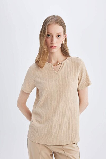 DeFacto Μπλουζάκι με κοντό μανίκι με κανονική εφαρμογή C1872AX24SP