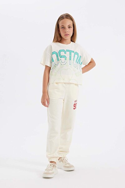DeFacto Girls Nba Boston Celtics Crew Neck Short Sleeve T-Shirt C5774A824Sm