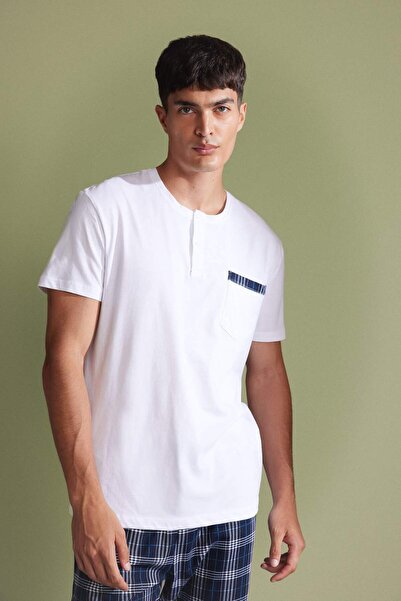 DeFacto Regular Fit Kısa Kollu Pijama Takımı C2867AX24SM