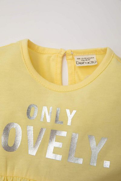 DeFacto Printed Short Sleeve Dress for Baby Girl - D0487A524HS
