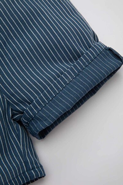 DeFacto Chlapecké šortky z poplinu s pruhy a flamy C5248A524SM