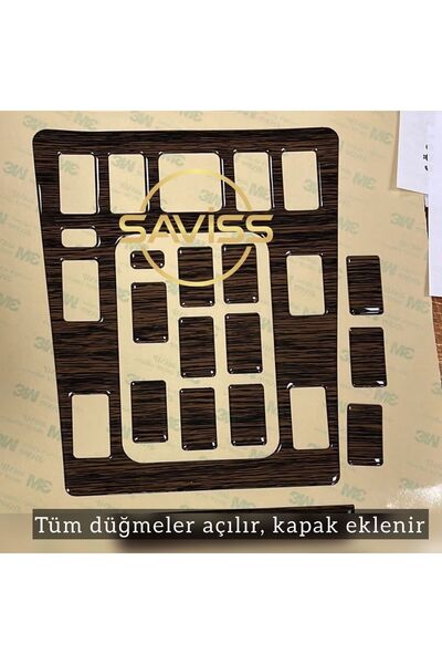 Saviss Mercedes 190e / W201 Uyumlu Özel Desen Koyu Meşe Vites Konsolu Sadece ...