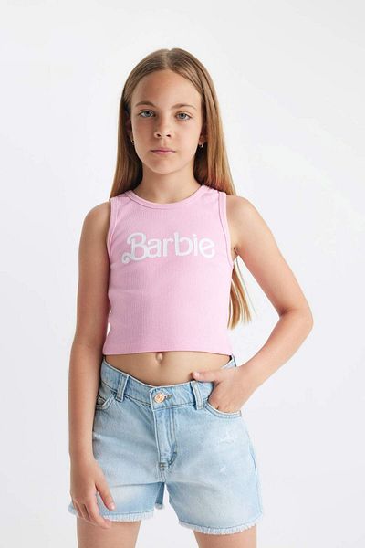 DeFacto Tricou Barbie pentru fete cu decolteu rotund C5952A824HS