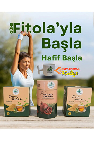 Fitola Form Tea 1 Aylık Detox Paketi | 2 Adet Kinoalı Bitki Çayı + Nar Ekşili...