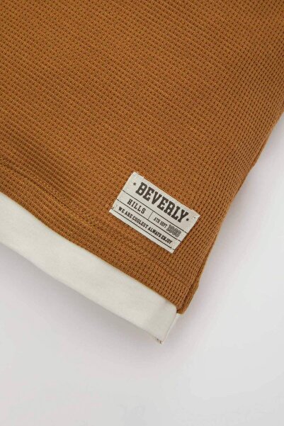 DeFacto Chlapeček 2 ks Set Waffle Tričko s krátkým rukávem Šortky C6089A524SM