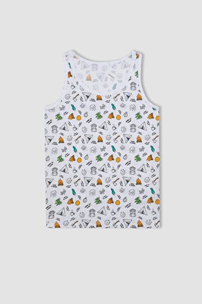 DeFacto Tricou cu model pentru băiat, 2 piese C7747A824SM