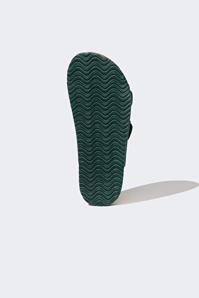 DeFacto Παντόφλες από συνθετικό δέρμα με διπλές ρίγες για αγόρια - επίπεδη σόλα C3338A824SM