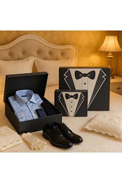 long way Damat Bohçası-damat Kutusu-çeyiz Kutusu-hediye Seti-hediye Kutusu 3'lü Set