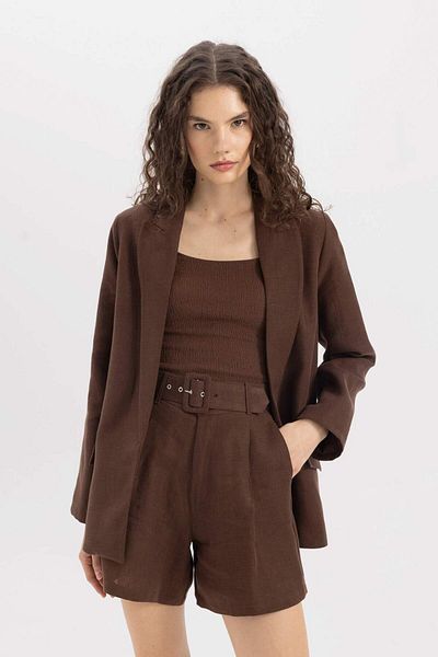 DeFacto Jachetă blazer 100% in, oversize, cu nasturi, de bază, dreaptă C1437AX24SM