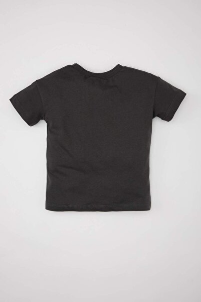 DeFacto Μπλουζάκι με κοντό μανίκι με στάμπα αυτοκινήτου για αγόρια C9357A524SM