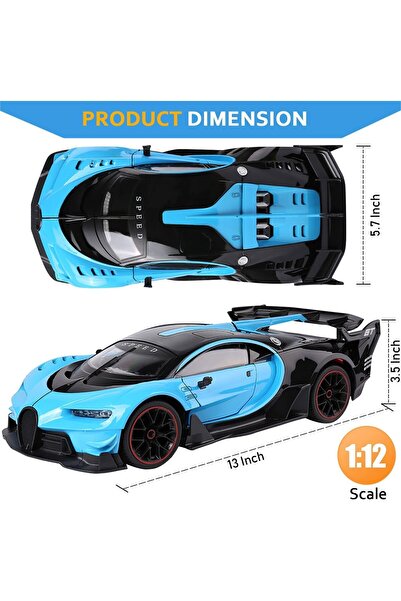 HAIZOL DIVO RC Car 1:14 Scale Fast 2.4GHz Cool Lights with Open Door ,boot rechargeable Red