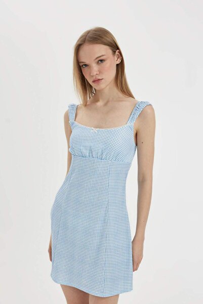 DeFacto Rochie mini wrap cu bretele cu decolteu în V - D3519ax24hs