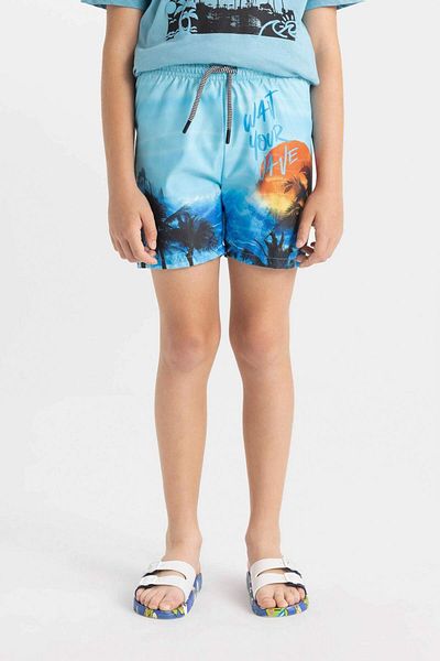DeFacto Boy - Palm Tree Patterned Swim Shorts C3598A824HS