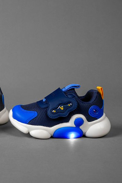 Vicco Gum Lighted Navy Blue Lightweight Sports Shoes for Baby Boy and Child