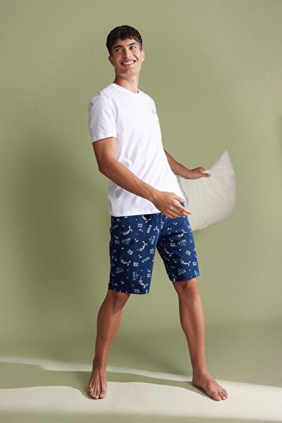 DeFacto Looney Tunes Regular Fit Short Sleeve Pajama Shorts - C2877AX24SM