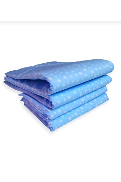Bebek Özel حماية حافة سرير الأطفال الرضع مقاس 80x180 لمونتيسوري (4 قطع) أزرق نجمي