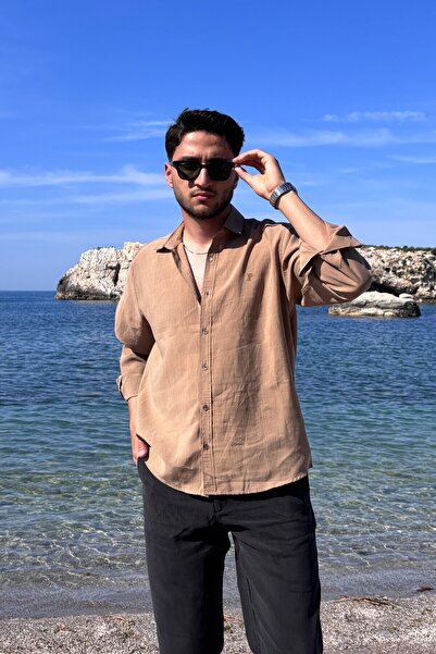 inpool Мъжка, яка на риза, стандартна кройка, качество А, Old Money Culture, риза от лиосел G15