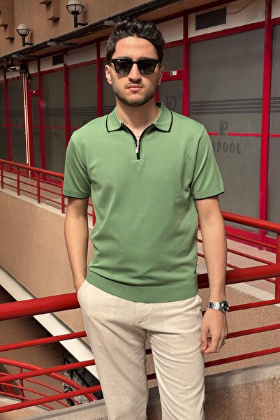 inpool Ανδρικό, λεπτομέρεια ρίγας γιακά, μισό φερμουάρ, Old Money Culture, μπ...