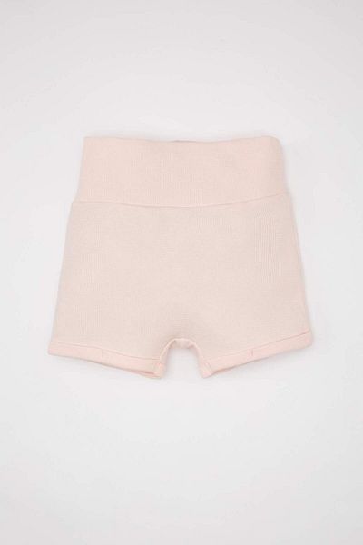 DeFacto Baby Girl 2 Piece Set Embroidered Waffle Short Sleeve T-Shirt Shorts C2552A524Sm