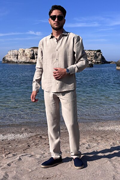 inpool Men'S, Modal, Old Money Culture, Regular Fit, Hi-Quality Shirt-Pants Suit G15-304