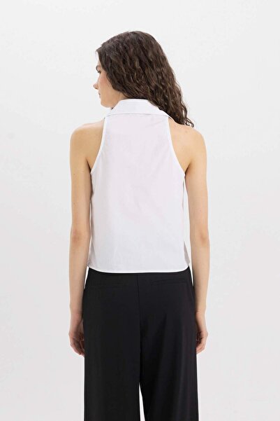 DeFacto Fitted Poplin Kolsuz Gömlek C9233AX24SM