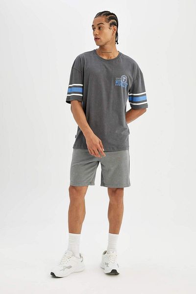 DeFacto Defactofit Nba Denver Nuggets Standard Fit Short Leg Shorts B9902Ax24Sm