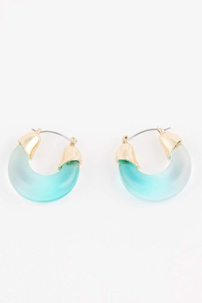 DeFacto Women's Blue Hoop Earrings D0149Axns