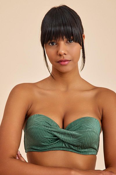 Amarelle Bali Green Underwire Padded Strapless Push-Up Bikini Top