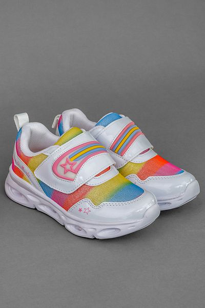 Vicco Kita Model Lighted Baby Girl and Child White Phylon Sneakers