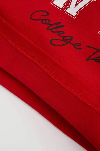 DeFacto Baby Boy 2 Piece Set Crew Neck Printed Short Sleeve T-Shirt Jean Shorts C6216A524Sm