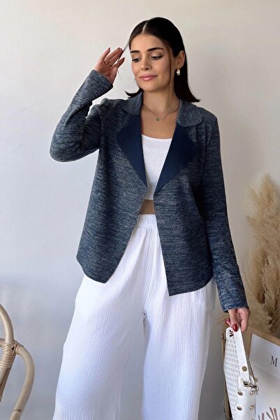 NEW LAVİVA سترة نسائية بأكمام طويلة، ملمس ناعم، ياقة على الوجهين، سترة صوفية