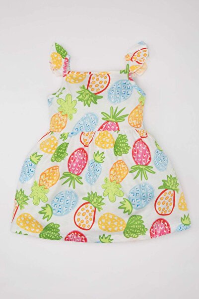 DeFacto Dívčí šaty bez rukávů se vzorem C0078A524SM