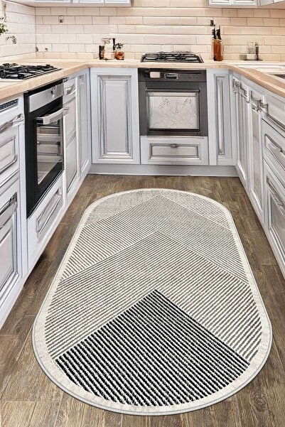 Decomia Home Dijital Kaymaz Yıkanabilir Modern Mutfak Halısı Salon Halısı Yol...