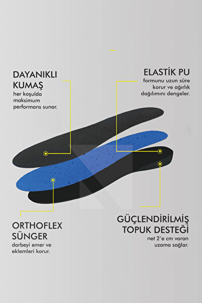 Active Team BU02 - 2 Cm Boy Uzatıcı | Gizli Topuk Yükseltici, Yastıklamalı Boy Uzatma Iç Tabanlık