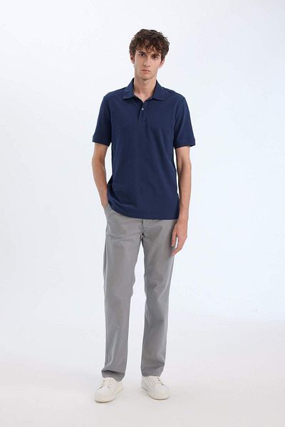 DeFacto 100% Cotton Regular Fit Polo Neck Short Sleeve Basic Plain Pique Fabric T-Shirt C1293Ax24Sp