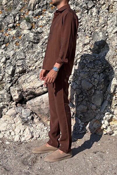 inpool Men'S, Modal, Old Money Culture, Regular Fit, Hi-Quality Shirt-Pants Suit G15-304