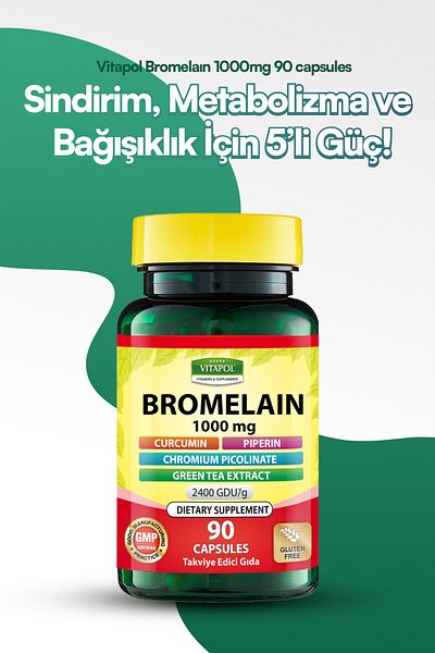 Vitapol Bromelain Complex 1000Mg 90 Capsules