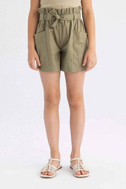 DeFacto Kız Çocuk Keten Şort Z7777A624HS