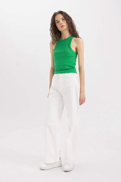 DeFacto Slim Fit Slim Fit Halter Neck Ribbed Camisole Undershirt C4078Ax24Sp