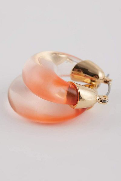 DeFacto Women's Red Hoop Earrings D0150Axns