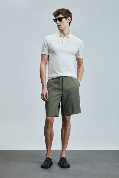 Lufian Derek Men's Silk Blend Sweater Off White
