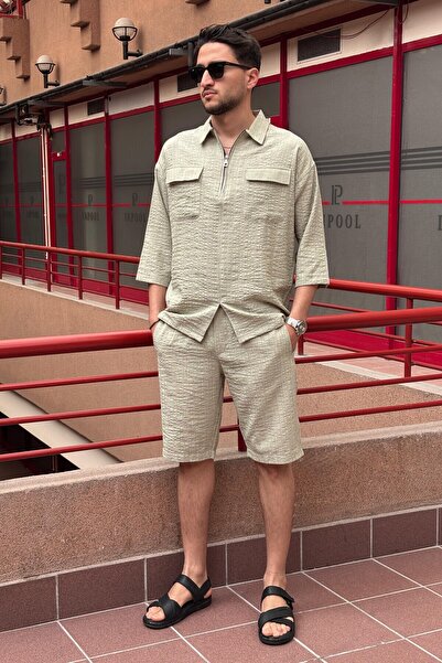 inpool Seersucker Woven Summer Oversize Zippered G12-297 Color Set