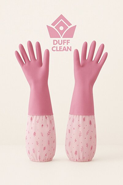 DUFF CLEAN Standard L Size Hot Dishwashing Gloves Durable Waterproof Household Gloves Water Dust Stop Cleaning